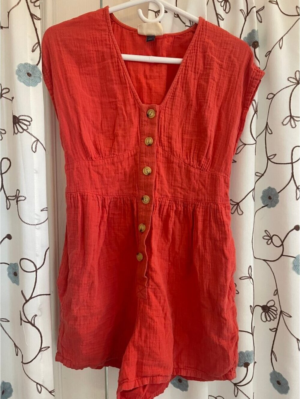 Universal Thread | Sz XS | Gauze Button Front Romper - Picture 2 of 8